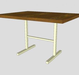 老板办公桌子SU模型下载_sketchup草图大师SKP模型