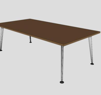 老板设计办公桌子SU模型下载_sketchup草图大师SKP模型