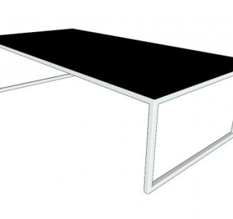 现代办公桌老板设计SU模型下载_sketchup草图大师SKP模型