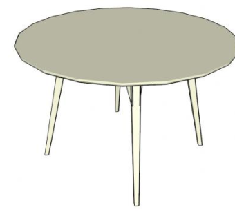 特罗克克拉克餐桌SU模型下载_sketchup草图大师SKP模型