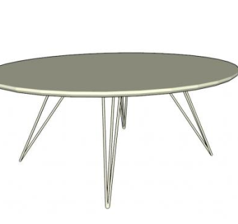 现代咖啡桌SU模型下载_sketchup草图大师SKP模型