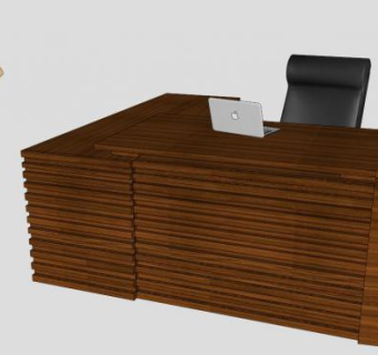 老板桌子SU模型下载_sketchup草图大师SKP模型