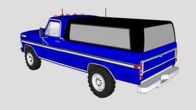 福特F250汽车SU模型下载_sketchup草图大师SKP模型