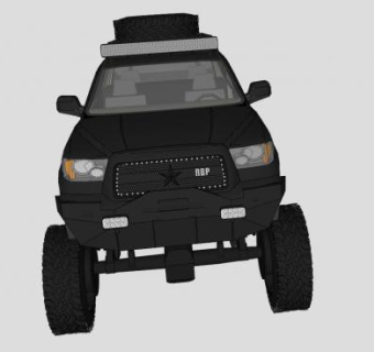 丰田坦途皮卡SU模型下载_sketchup草图大师SKP模型