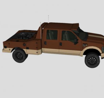 福特牧场运输拖车SU模型下载_sketchup草图大师SKP模型