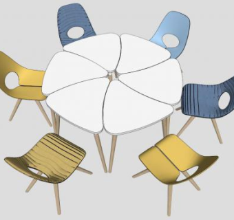 咖啡椅办公椅SU模型下载_sketchup草图大师SKP模型