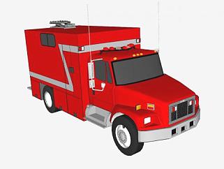 重型救援<em>消防</em>卡车SU模型下载_sketchup草图大师SKP模型