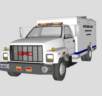 蒙哥马利县危险品运输卡车SU模型下载_sketchup草图大师SKP模型