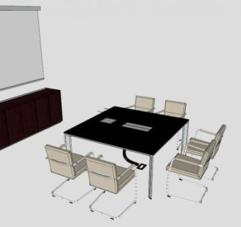 会议办公椅子SU模型下载_sketchup草图大师SKP模型