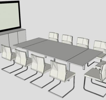 会议厅办公椅SU模型下载_sketchup草图大师SKP模型