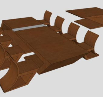 实木办公椅SU模型下载_sketchup草图大师SKP模型