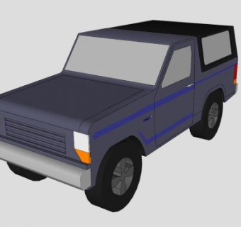 1985年福特野马SU模型下载_sketchup草图大师SKP模型
