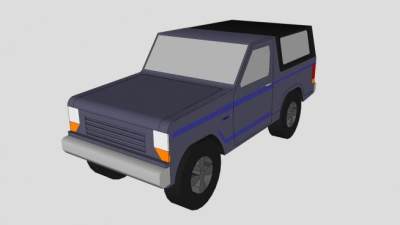 1985年福特野马SU模型下载_sketchup草图大师SKP模型