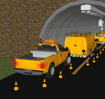 隧道服务车SU模型下载_sketchup草图大师SKP模型