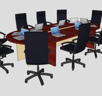 董事会办公椅SU模型下载_sketchup草图大师SKP模型