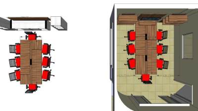 会议室桌椅SU模型下载_sketchup草图大师SKP模型