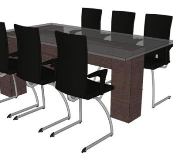 会议室家具座椅SU模型下载_sketchup草图大师SKP模型