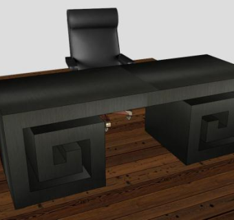 办公室主桌椅SU模型下载_sketchup草图大师SKP模型