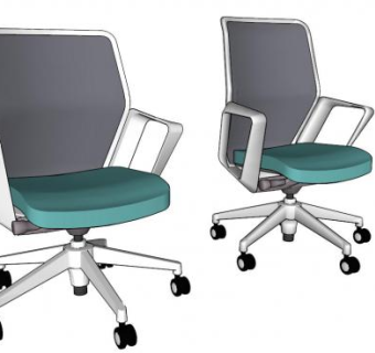 会议厅办公转椅SU模型下载_sketchup草图大师SKP模型