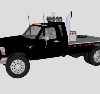黑色福特平板车SU模型下载_sketchup草图大师SKP模型