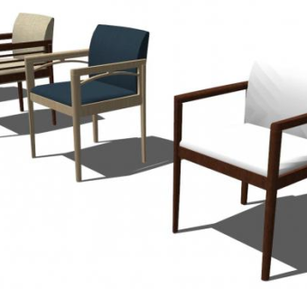 会议室扶手椅SU模型下载_sketchup草图大师SKP模型