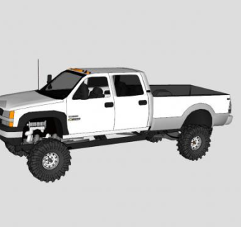 雪佛兰3500皮卡SU模型下载_sketchup草图大师SKP模型