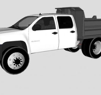 雪佛兰自卸卡车SU模型下载_sketchup草图大师SKP模型