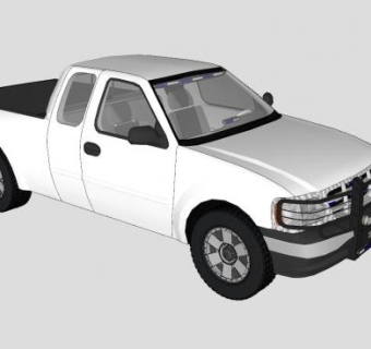 福特F150警车SU模型下载_sketchup草图大师SKP模型