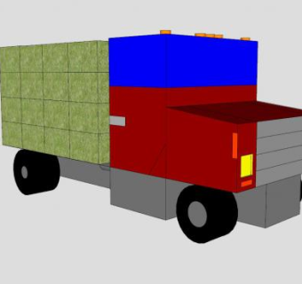 GMC干草搬运车SU模型下载_sketchup草图大师SKP模型