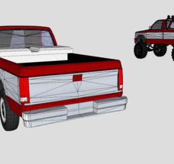雪佛兰S10皮卡SU模型下载_sketchup草图大师SKP模型