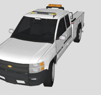 雪佛兰3500通用卡车SU模型下载_sketchup草图大师SKP模型