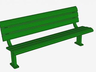 绿色休息座靠背座椅SU模型下载_sketchup草图大师SKP模型