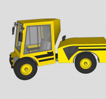 大型拖车SU模型下载_sketchup草图大师SKP模型