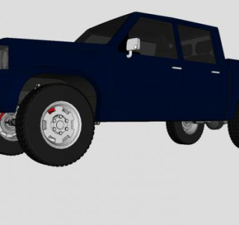 双驾驶室皮卡SU模型下载_sketchup草图大师SKP模型