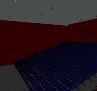 电影院座椅躺椅SU模型下载_sketchup草图大师SKP模型