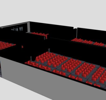 电影院西翼座椅SU模型下载_sketchup草图大师SKP模型
