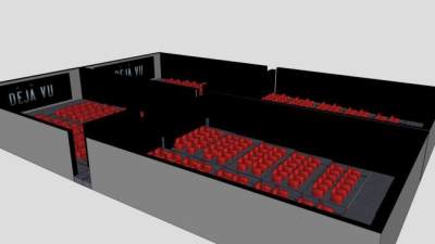 电影院西翼座椅SU模型下载_sketchup草图大师SKP模型