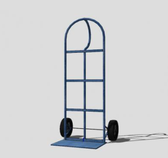 双轮货搬手推车SU模型下载_sketchup草图大师SKP模型