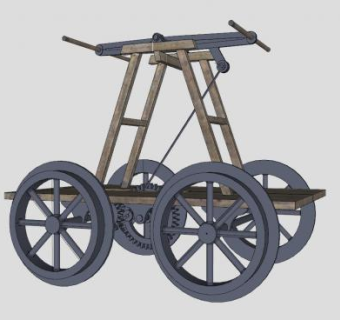 铁路木制手摇车SU模型下载_sketchup草图大师SKP模型