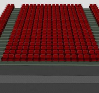 电影院座位躺椅SU模型下载_sketchup草图大师SKP模型