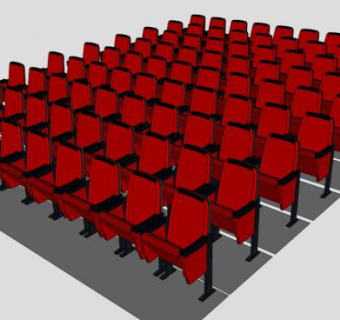 电影院椅子躺椅SU模型下载_sketchup草图大师SKP模型