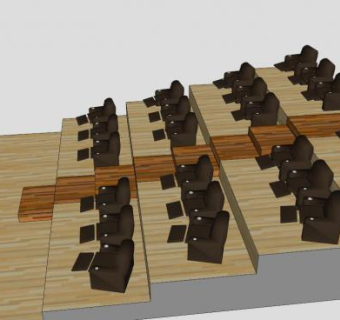 家庭影院躺椅SU模型下载_sketchup草图大师SKP模型
