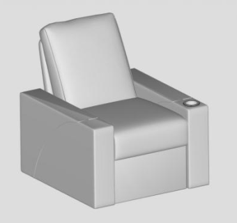 休闲白色躺椅SU模型下载_sketchup草图大师SKP模型