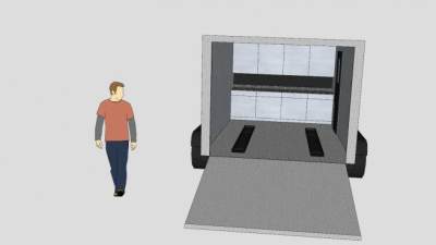 全金属挂车SU模型下载_sketchup草图大师SKP模型