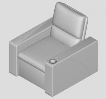 现代单人躺椅SU模型下载_sketchup草图大师SKP模型