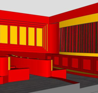 家庭影院休闲躺椅SU模型下载_sketchup草图大师SKP模型