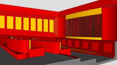 家庭影院休闲躺椅SU模型下载_sketchup草图大师SKP模型