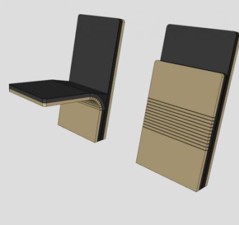 折叠礼堂椅子SU模型下载_sketchup草图大师SKP模型