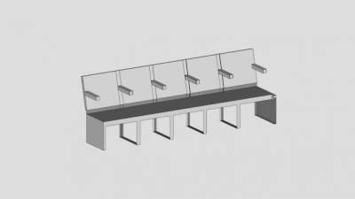 电影院整排座椅SU模型下载_sketchup草图大师SKP模型