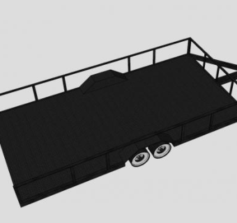 菱形板拖车SU模型下载_sketchup草图大师SKP模型